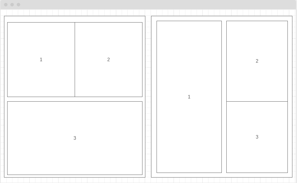 An illustration of two homepage configurations that have a different structure.