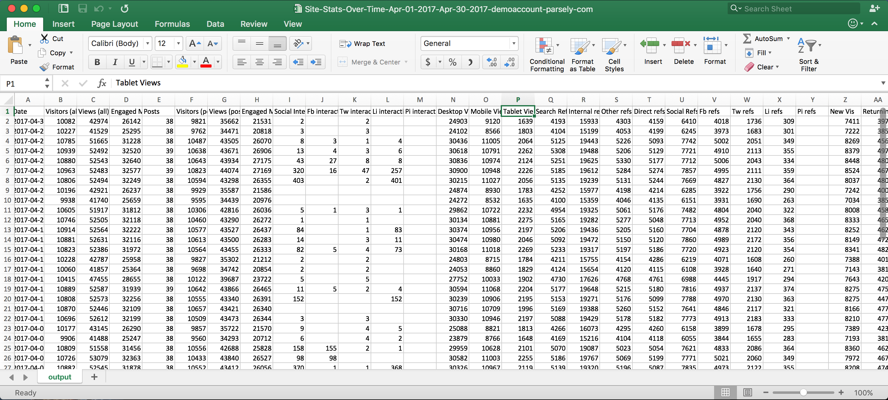 Reports: What's the difference between HTML, CSV and XLSX? | Parse.ly