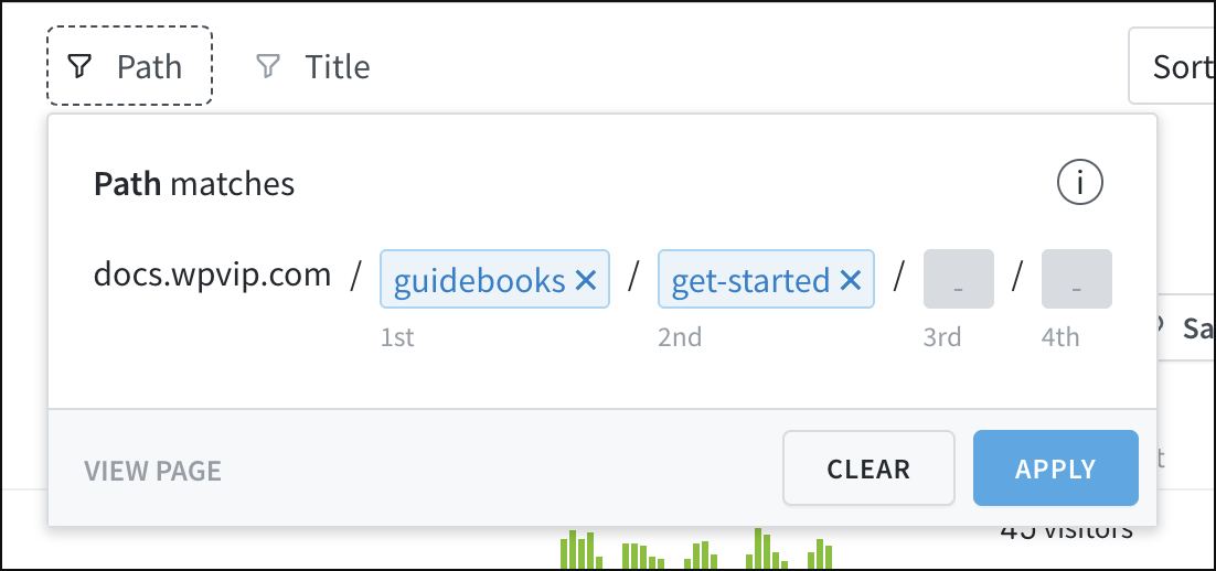 Multiple paths can be used in the filter.