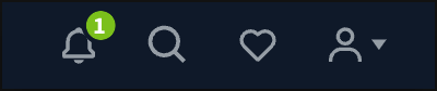 The bell icon in the top bar displays a number corresponding with unread notifications.