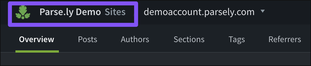Click the network identifier in the top bar to see Network Rollup.